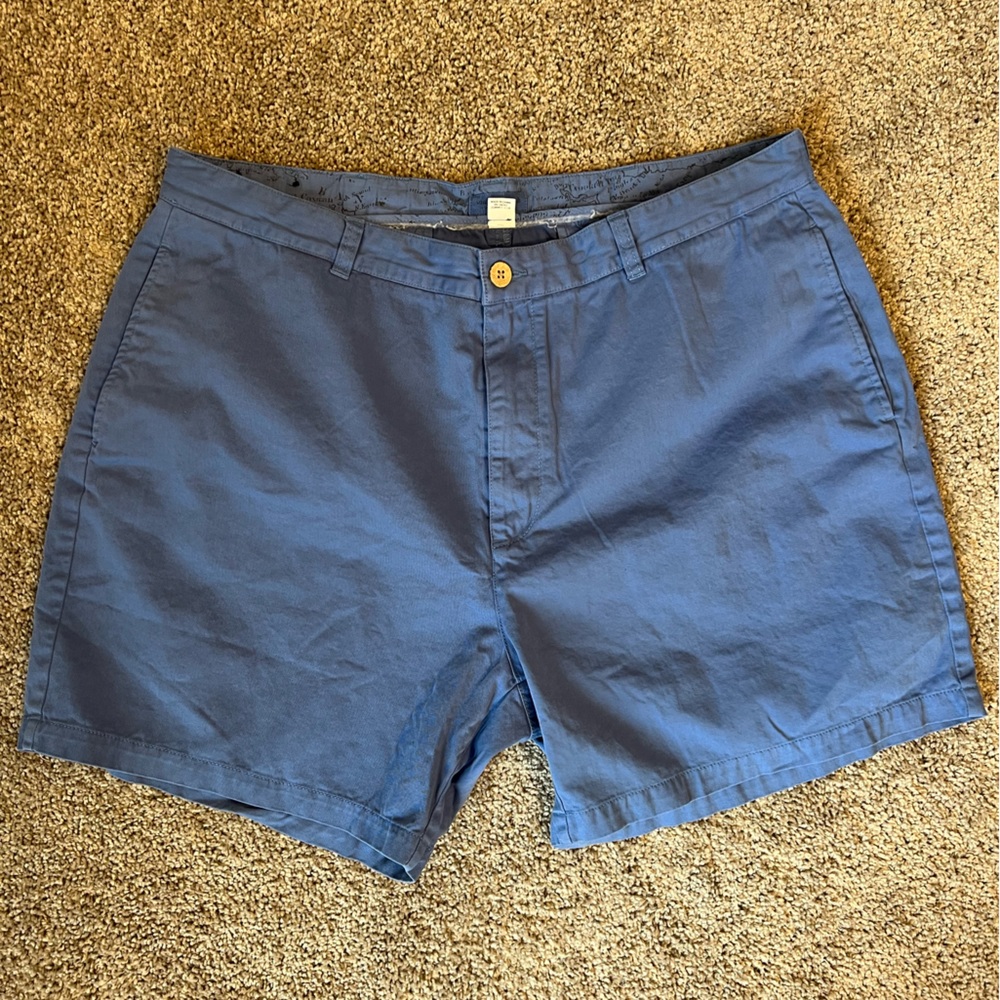 Men’s Southern Marsh Seawash Charleston Chino Shorts Size 38 6” Inseam Blue